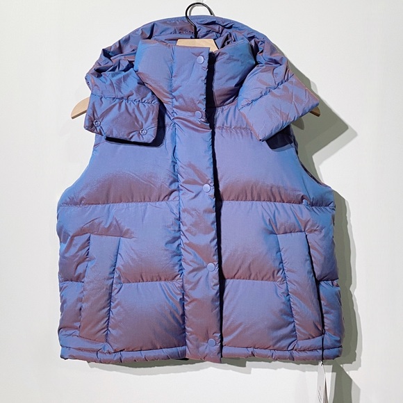 lululemon athletica Jackets & Blazers - Lululemon Wunder Puff Cropped Vest Heathered Wild Indigo